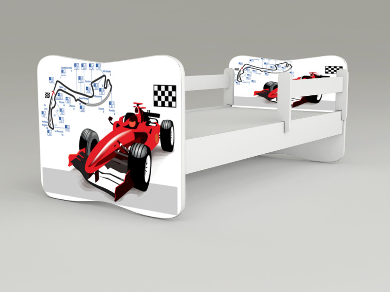 Detská posteľ s odnímateľnými zábranami Formula